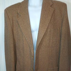 Territory Ahead 100% Silk Brown Tweed Blazer Jacket Men's Large